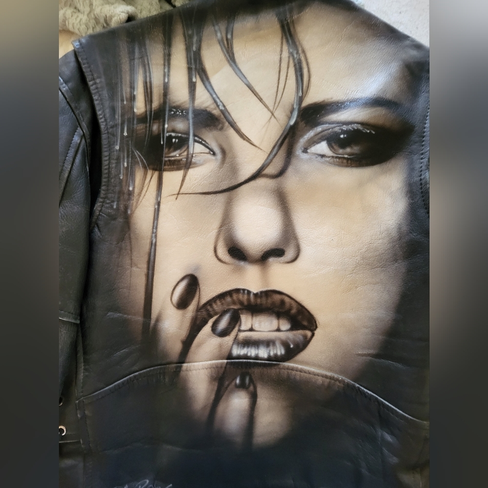 L.A. Roxx painted leather jacket